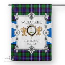 Hunter Tartan Garden Flag - Tartan Flag Clan Badge Scottish Tartan House Flag, tartan garden flag, Tartan Flag, Crest Garden Flag, Garden Flag, Ireland Garden Flag, Family Crest, Custom Flag, Custom Garden Flag, Ireland Custom Flag, clan tartan flags