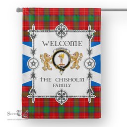 Scotstee Shop Chisholm Tartan Garden Flag - Tartan Flag Clan Badge Scottish Tartan House Flag, tartan garden flag, Tartan Flag, Crest Garden Flag, Garden Flag, Ireland Garden Flag, Family Crest, Custom Flag, Custom Garden Flag, Ireland Custom Flag, clan tartan flags