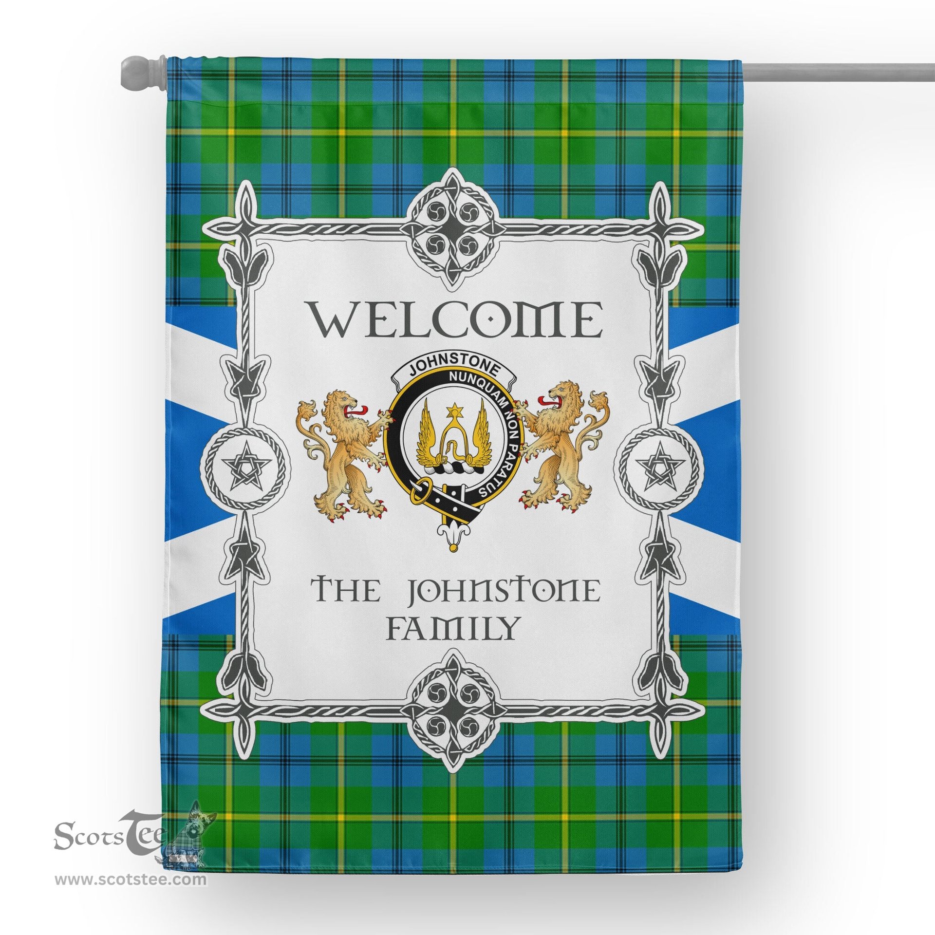 Johnston Tartan Garden Flag - Tartan Flag Clan Badge Scottish Tartan House Flag, tartan garden flag, Tartan Flag, Crest Garden Flag, Garden Flag, Ireland Garden Flag, Family Crest, Custom Flag, Custom Garden Flag, Ireland Custom Flag, clan tartan flags