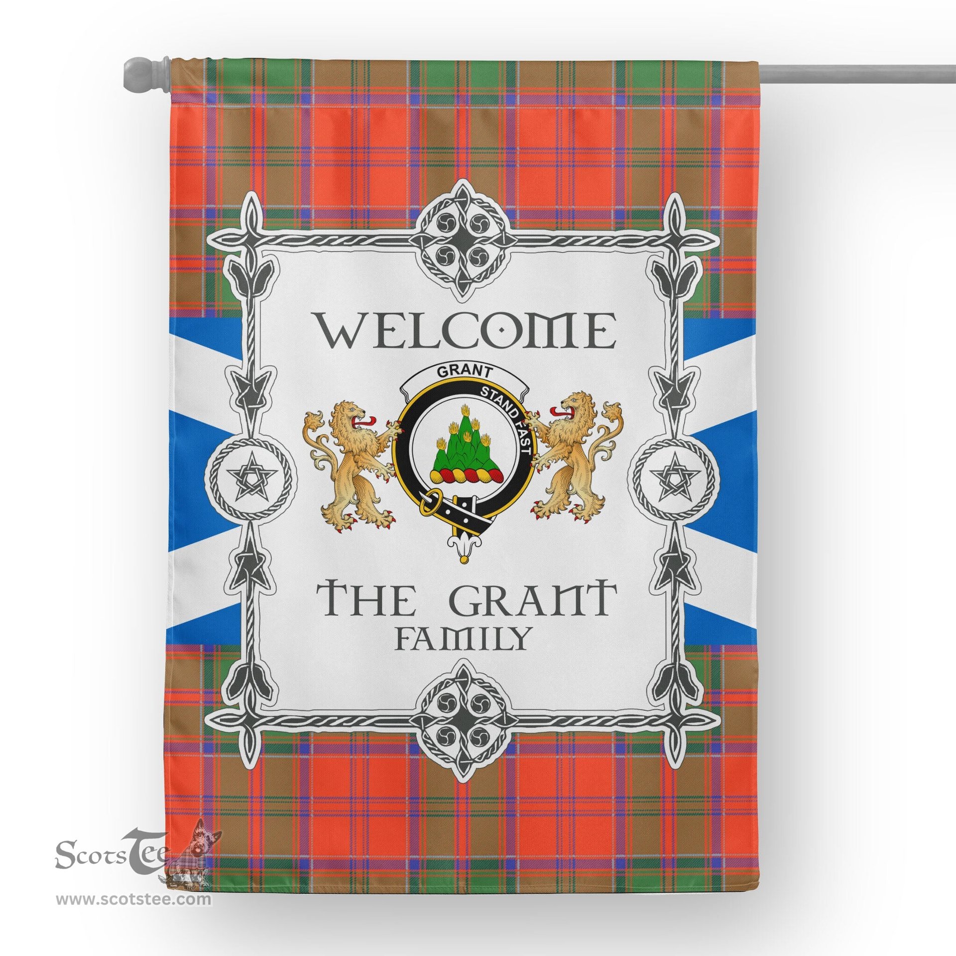 Grant Ancient Tartan Garden Flag - Tartan Flag Clan Badge Scottish Tartan House Flag, tartan garden flag, Tartan Flag, Crest Garden Flag, Garden Flag, Ireland Garden Flag, Family Crest, Custom Flag, Custom Garden Flag, Ireland Custom Flag, clan tartan flags