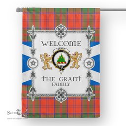 Grant Ancient Tartan Garden Flag - Tartan Flag Clan Badge Scottish Tartan House Flag, tartan garden flag, Tartan Flag, Crest Garden Flag, Garden Flag, Ireland Garden Flag, Family Crest, Custom Flag, Custom Garden Flag, Ireland Custom Flag, clan tartan flags