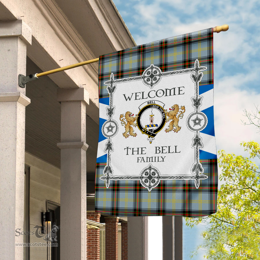 Scotstee Shop Bell Tartan Garden Flag - Tartan Flag Clan Badge Scottish Tartan House Flag, tartan garden flag, Tartan Flag, Crest Garden Flag, Garden Flag, Ireland Garden Flag, Family Crest, Custom Flag, Custom Garden Flag, Ireland Custom Flag, clan tartan flags