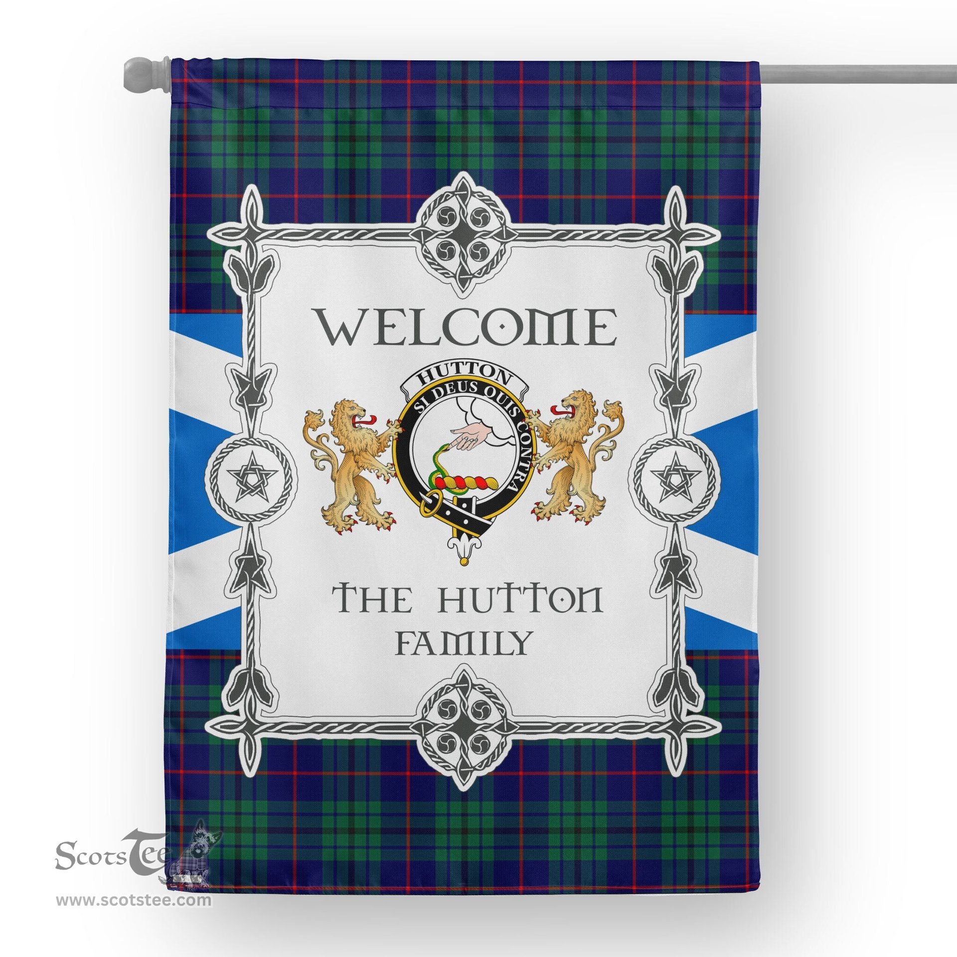 Hutton Tartan Garden Flag - Tartan Flag Clan Badge Scottish Tartan House Flag, tartan garden flag, Tartan Flag, Crest Garden Flag, Garden Flag, Ireland Garden Flag, Family Crest, Custom Flag, Custom Garden Flag, Ireland Custom Flag, clan tartan flags