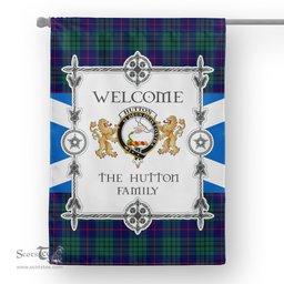 Hutton Tartan Garden Flag - Tartan Flag Clan Badge Scottish Tartan House Flag, tartan garden flag, Tartan Flag, Crest Garden Flag, Garden Flag, Ireland Garden Flag, Family Crest, Custom Flag, Custom Garden Flag, Ireland Custom Flag, clan tartan flags