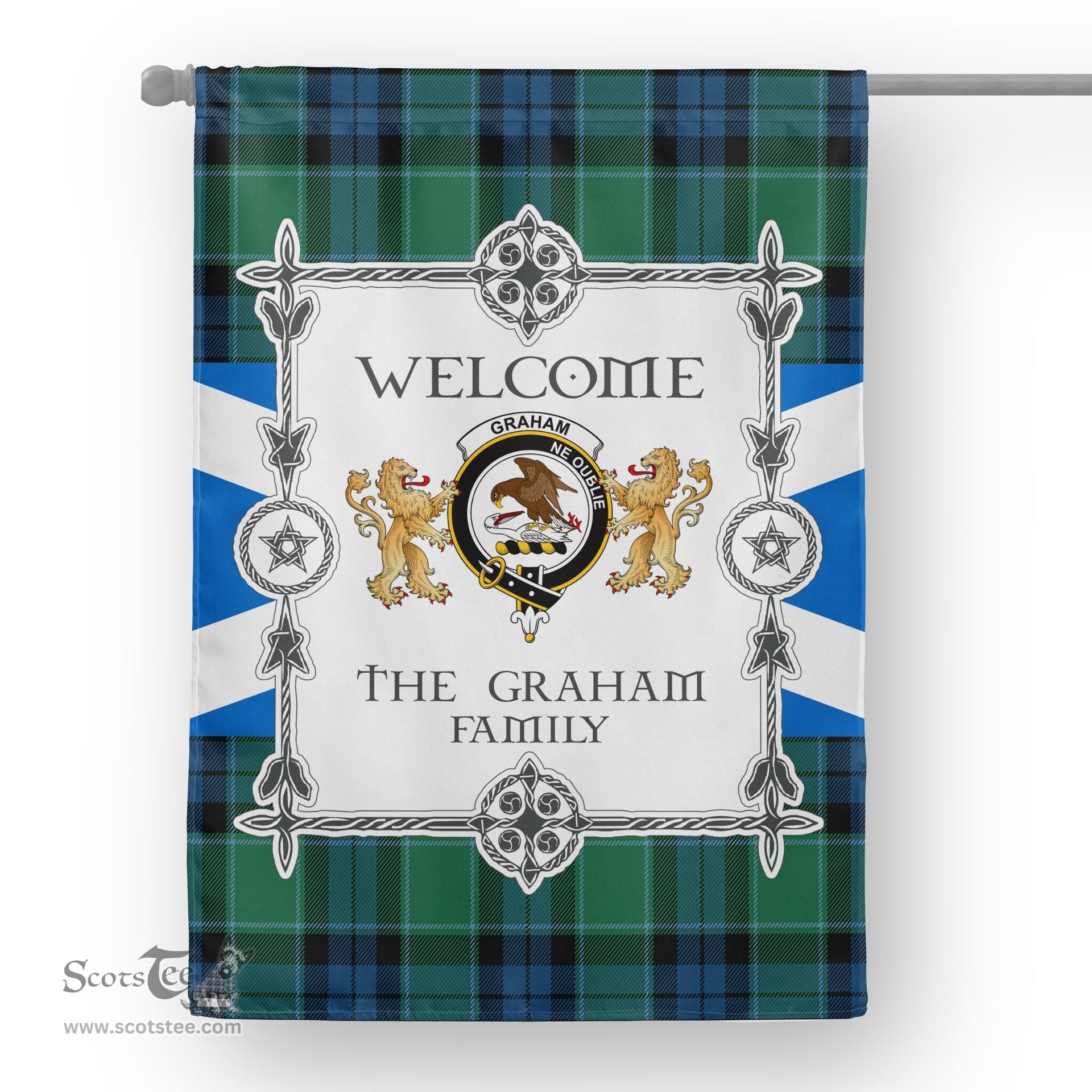 Graham Of Menteith Ancient Tartan Garden Flag - Tartan Flag Clan Badge Scottish Tartan House Flag, tartan garden flag, Tartan Flag, Crest Garden Flag, Garden Flag, Ireland Garden Flag, Family Crest, Custom Flag, Custom Garden Flag, Ireland Custom Flag, clan tartan flags