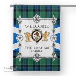 Graham Of Menteith Ancient Tartan Garden Flag - Tartan Flag Clan Badge Scottish Tartan House Flag, tartan garden flag, Tartan Flag, Crest Garden Flag, Garden Flag, Ireland Garden Flag, Family Crest, Custom Flag, Custom Garden Flag, Ireland Custom Flag, clan tartan flags