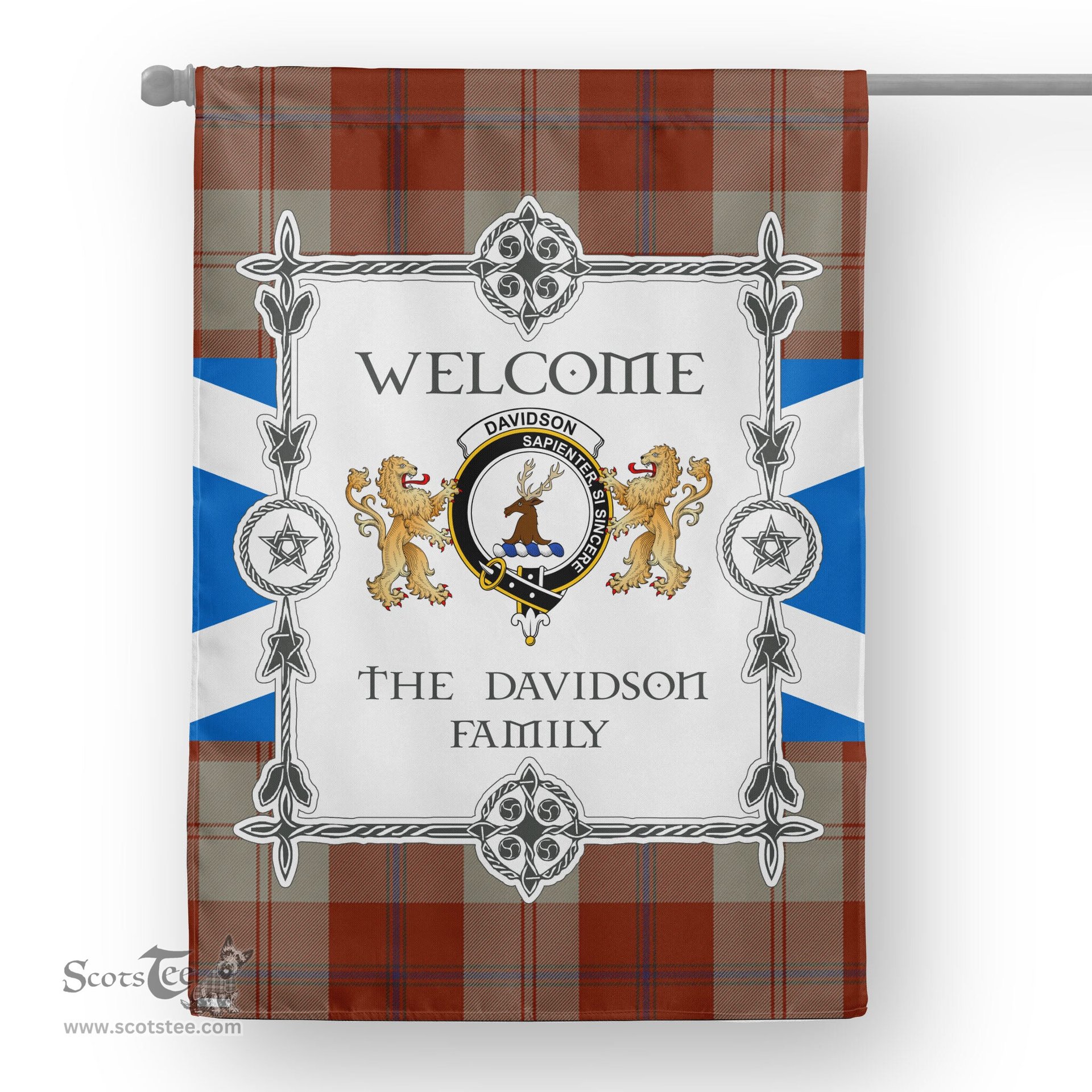 Scotstee Shop Davidson Dress Dancers Tartan Garden Flag - Tartan Flag Clan Badge Scottish Tartan House Flag, tartan garden flag, Tartan Flag, Crest Garden Flag, Garden Flag, Ireland Garden Flag, Family Crest, Custom Flag, Custom Garden Flag, Ireland Custom Flag, clan tartan flags
