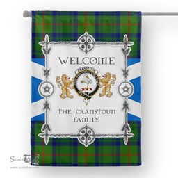 Scotstee Shop Cranstoun Hunting Tartan Garden Flag - Tartan Flag Clan Badge Scottish Tartan House Flag, tartan garden flag, Tartan Flag, Crest Garden Flag, Garden Flag, Ireland Garden Flag, Family Crest, Custom Flag, Custom Garden Flag, Ireland Custom Flag, clan tartan flags