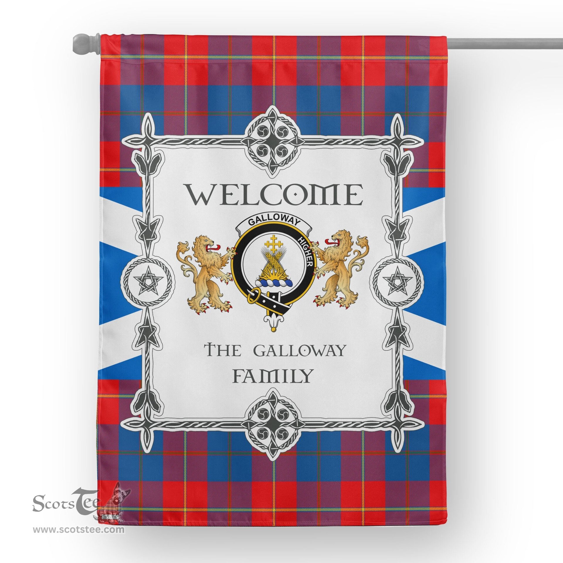 Galloway Tartan Garden Flag - Tartan Flag Clan Badge Scottish Tartan House Flag, tartan garden flag, Tartan Flag, Crest Garden Flag, Garden Flag, Ireland Garden Flag, Family Crest, Custom Flag, Custom Garden Flag, Ireland Custom Flag, clan tartan flags