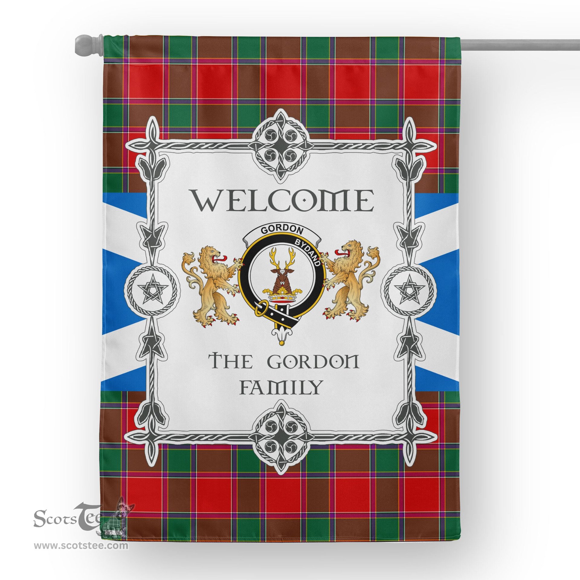 Gordon Of Abergeldie Tartan Garden Flag - Tartan Flag Clan Badge Scottish Tartan House Flag, tartan garden flag, Tartan Flag, Crest Garden Flag, Garden Flag, Ireland Garden Flag, Family Crest, Custom Flag, Custom Garden Flag, Ireland Custom Flag, clan tartan flags