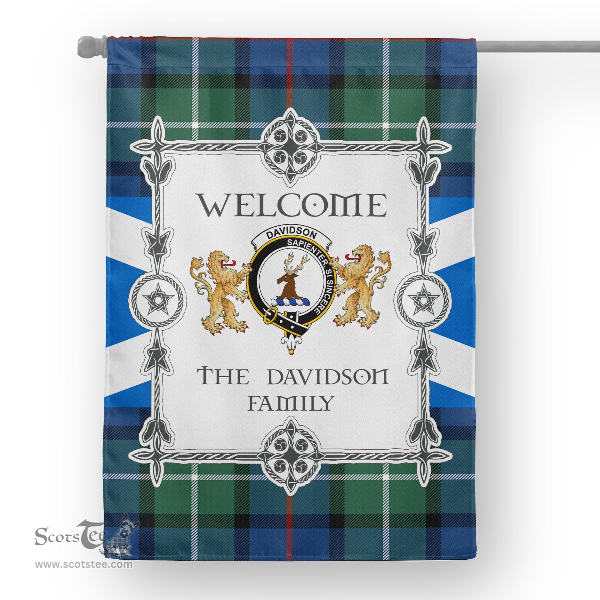 Scotstee Shop Davidson Of Tulloch Tartan Garden Flag - Tartan Flag Clan Badge Scottish Tartan House Flag, tartan garden flag, Tartan Flag, Crest Garden Flag, Garden Flag, Ireland Garden Flag, Family Crest, Custom Flag, Custom Garden Flag, Ireland Custom Flag, clan tartan flags