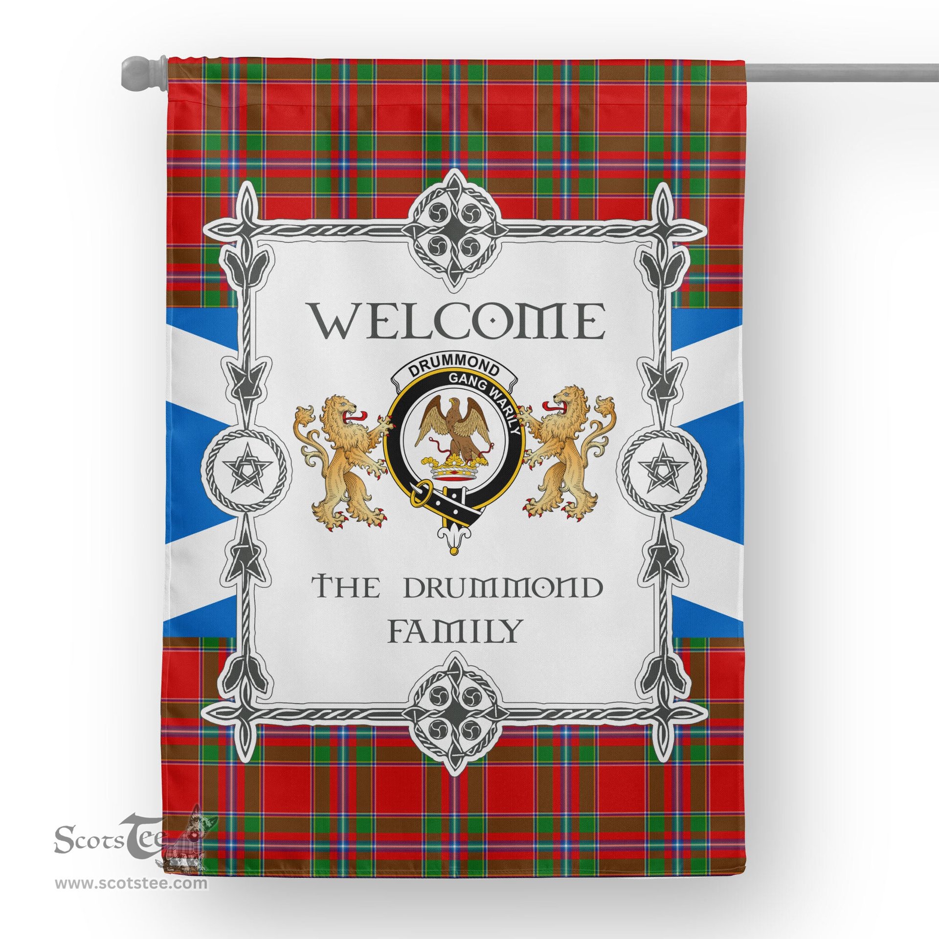 Scotstee Shop Drummond Of Perth Tartan Garden Flag - Tartan Flag Clan Badge Scottish Tartan House Flag, tartan garden flag, Tartan Flag, Crest Garden Flag, Garden Flag, Ireland Garden Flag, Family Crest, Custom Flag, Custom Garden Flag, Ireland Custom Flag, clan tartan flags