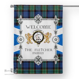 Fletcher Ancient Tartan Garden Flag - Tartan Flag Clan Badge Scottish Tartan House Flag, tartan garden flag, Tartan Flag, Crest Garden Flag, Garden Flag, Ireland Garden Flag, Family Crest, Custom Flag, Custom Garden Flag, Ireland Custom Flag, clan tartan flags