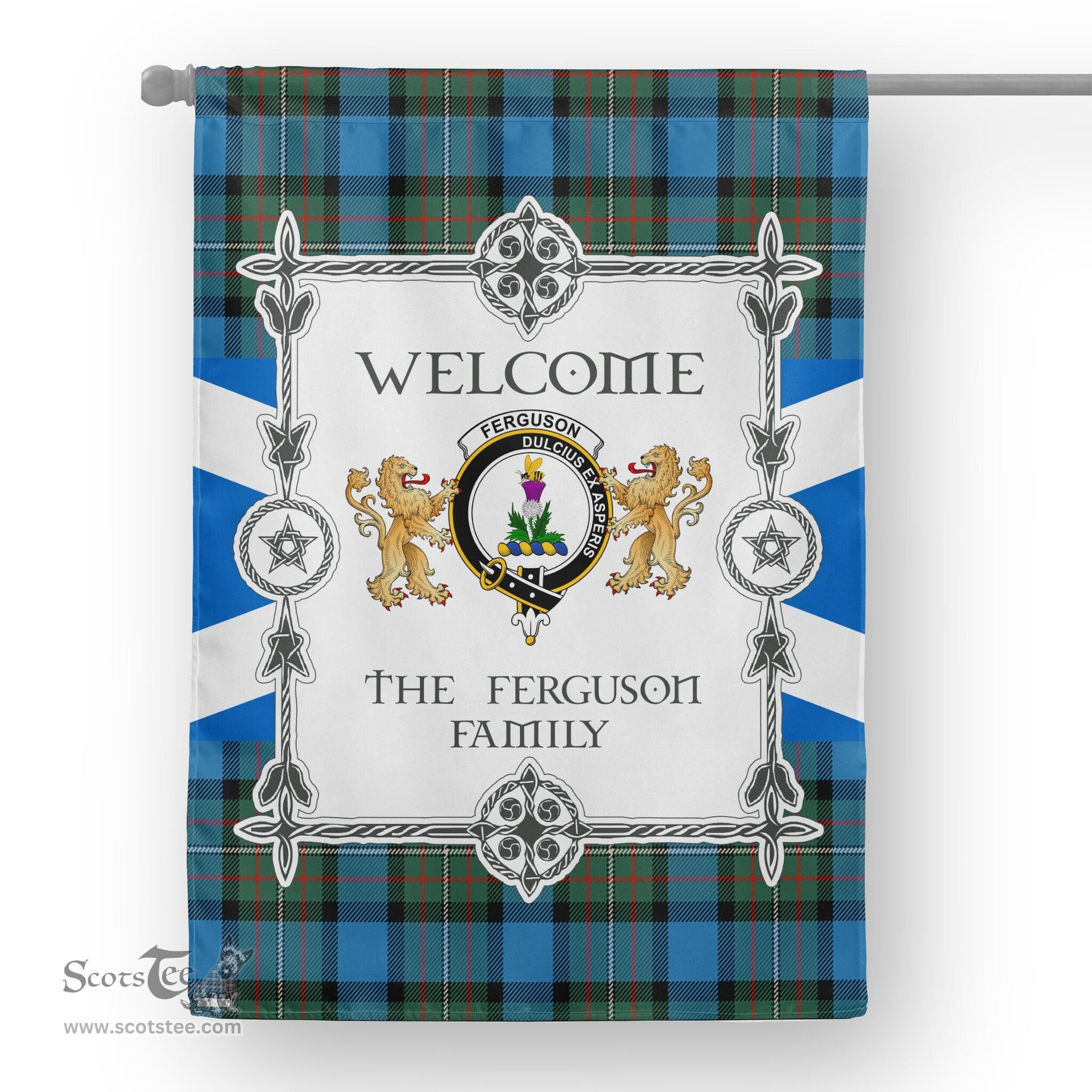 Ferguson Ancient Tartan Garden Flag - Tartan Flag Clan Badge Scottish Tartan House Flag, tartan garden flag, Tartan Flag, Crest Garden Flag, Garden Flag, Ireland Garden Flag, Family Crest, Custom Flag, Custom Garden Flag, Ireland Custom Flag, clan tartan flags