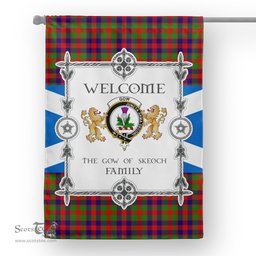 Gow Of Skeoch Tartan Garden Flag - Tartan Flag Clan Badge Scottish Tartan House Flag, tartan garden flag, Tartan Flag, Crest Garden Flag, Garden Flag, Ireland Garden Flag, Family Crest, Custom Flag, Custom Garden Flag, Ireland Custom Flag, clan tartan flags
