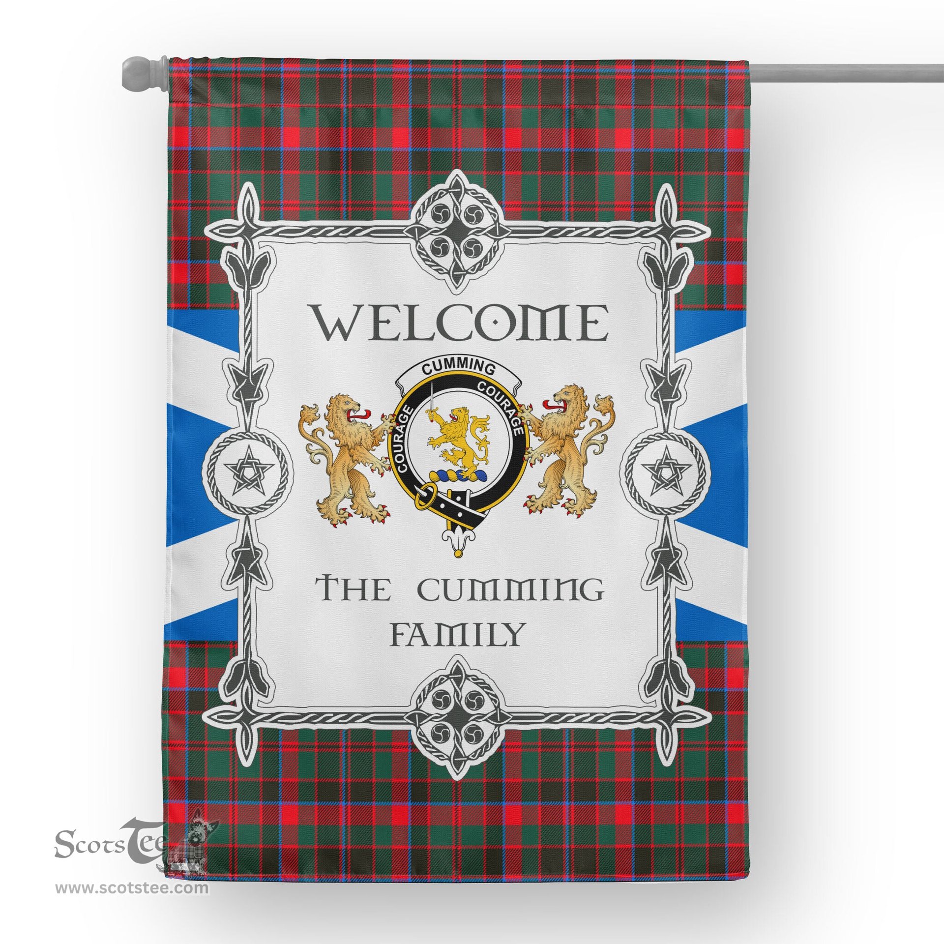 Scotstee Shop Cumming Hunting Modern Tartan Garden Flag - Tartan Flag Clan Badge Scottish Tartan House Flag, tartan garden flag, Tartan Flag, Crest Garden Flag, Garden Flag, Ireland Garden Flag, Family Crest, Custom Flag, Custom Garden Flag, Ireland Custom Flag, clan tartan flags