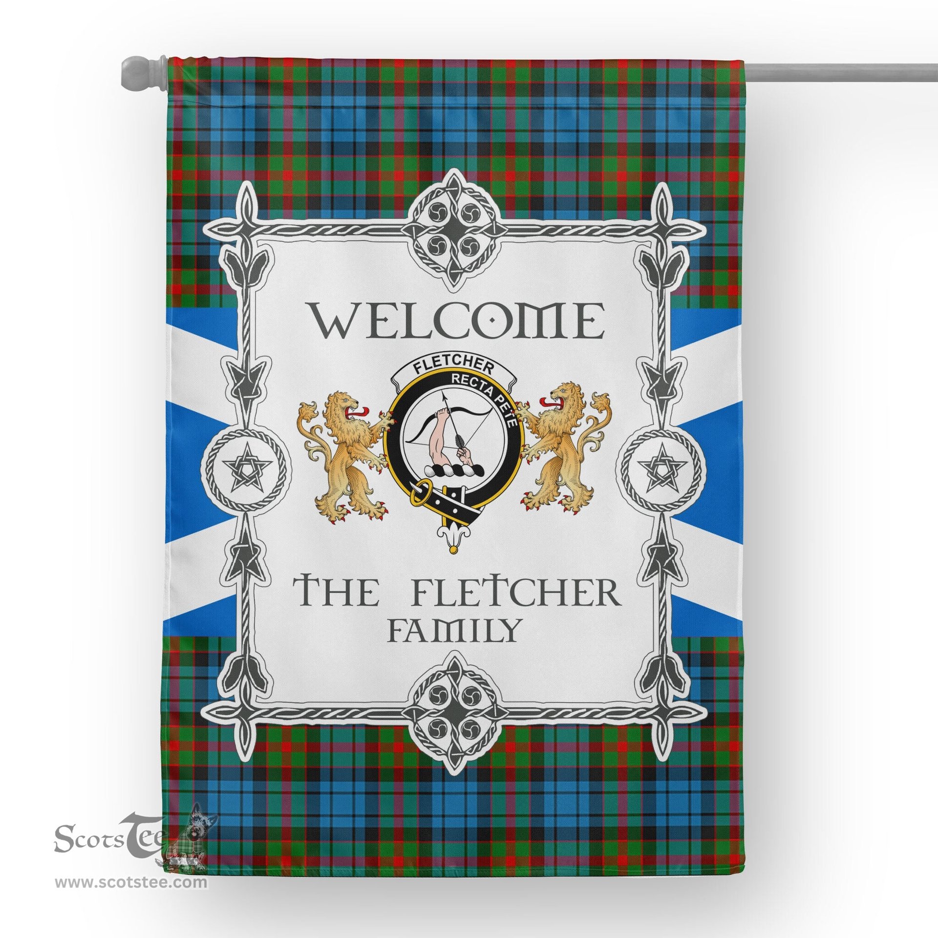 Fletcher Of Dunan Tartan Garden Flag - Tartan Flag Clan Badge Scottish Tartan House Flag, tartan garden flag, Tartan Flag, Crest Garden Flag, Garden Flag, Ireland Garden Flag, Family Crest, Custom Flag, Custom Garden Flag, Ireland Custom Flag, clan tartan flags
