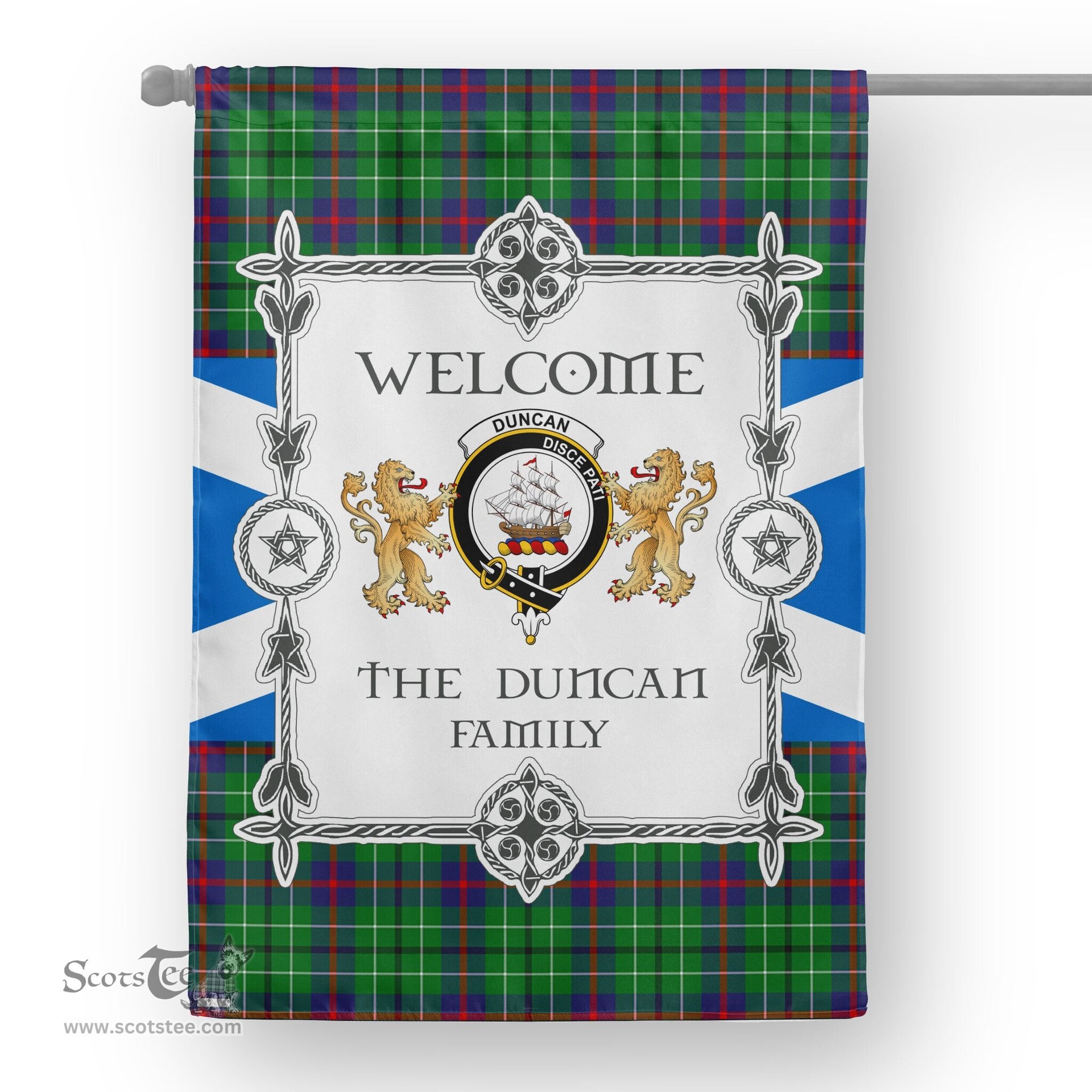 Scotstee Shop Duncan Tartan Garden Flag - Tartan Flag Clan Badge Scottish Tartan House Flag, tartan garden flag, Tartan Flag, Crest Garden Flag, Garden Flag, Ireland Garden Flag, Family Crest, Custom Flag, Custom Garden Flag, Ireland Custom Flag, clan tartan flags