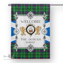 Scotstee Shop Duncan Tartan Garden Flag - Tartan Flag Clan Badge Scottish Tartan House Flag, tartan garden flag, Tartan Flag, Crest Garden Flag, Garden Flag, Ireland Garden Flag, Family Crest, Custom Flag, Custom Garden Flag, Ireland Custom Flag, clan tartan flags
