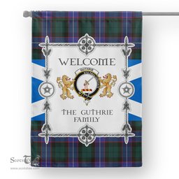 Scotstee Shop Guthrie Modern Tartan Garden Flag - Tartan Flag Clan Badge Scottish Tartan House Flag, tartan garden flag, Tartan Flag, Crest Garden Flag, Garden Flag, Ireland Garden Flag, Family Crest, Custom Flag, Custom Garden Flag, Ireland Custom Flag, clan tartan flags