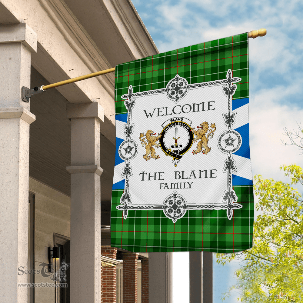 Scotstee Shop Blane Tartan Garden Flag - Tartan Flag Clan Badge Scottish Tartan House Flag, tartan garden flag, Tartan Flag, Crest Garden Flag, Garden Flag, Ireland Garden Flag, Family Crest, Custom Flag, Custom Garden Flag, Ireland Custom Flag, clan tartan flags