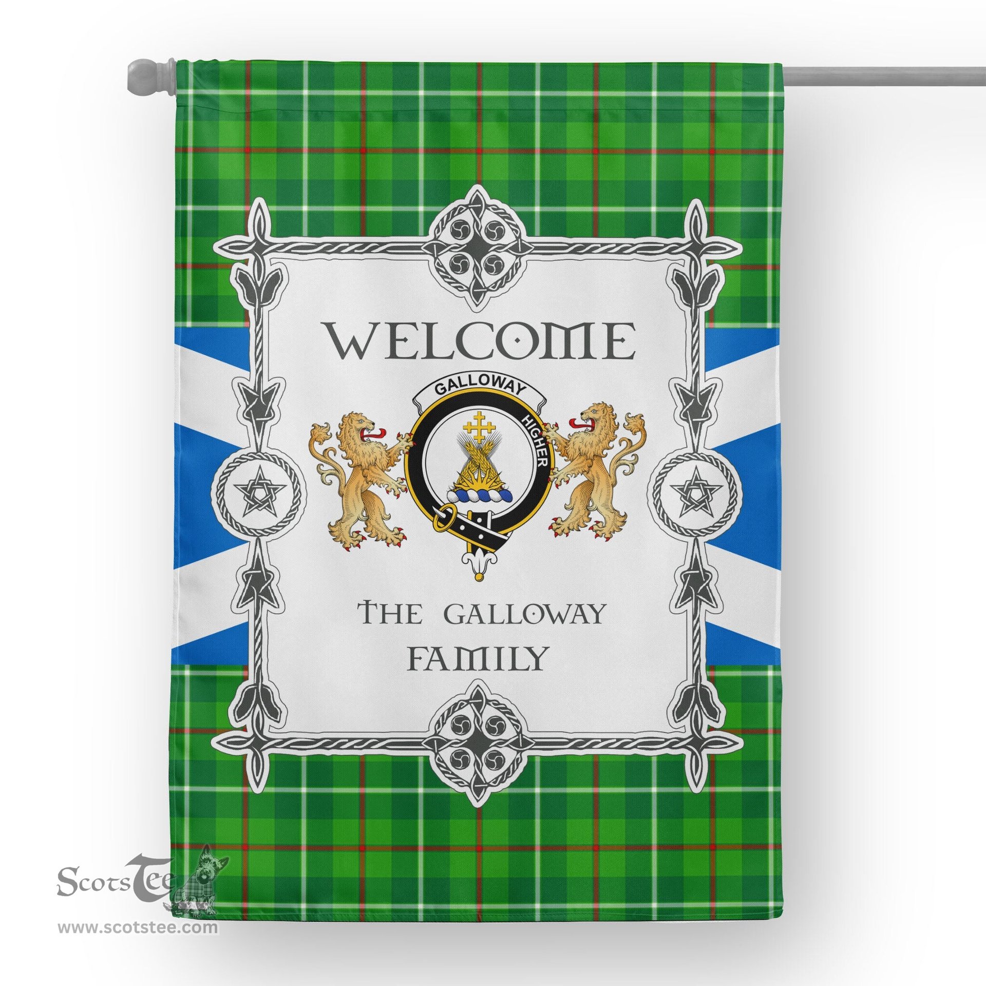 Galloway Hunting Tartan Garden Flag - Tartan Flag Clan Badge Scottish Tartan House Flag, tartan garden flag, Tartan Flag, Crest Garden Flag, Garden Flag, Ireland Garden Flag, Family Crest, Custom Flag, Custom Garden Flag, Ireland Custom Flag, clan tartan flags