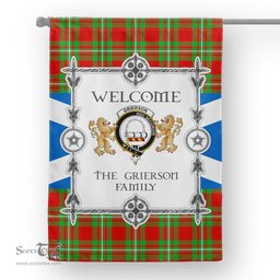 Grierson Tartan Garden Flag - Tartan Flag Clan Badge Scottish Tartan House Flag, tartan garden flag, Tartan Flag, Crest Garden Flag, Garden Flag, Ireland Garden Flag, Family Crest, Custom Flag, Custom Garden Flag, Ireland Custom Flag, clan tartan flags