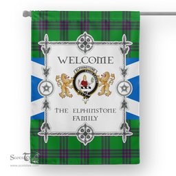 Elphinstone Hunting Tartan Garden Flag - Tartan Flag Clan Badge Scottish Tartan House Flag, tartan garden flag, Tartan Flag, Crest Garden Flag, Garden Flag, Ireland Garden Flag, Family Crest, Custom Flag, Custom Garden Flag, Ireland Custom Flag, clan tartan flags