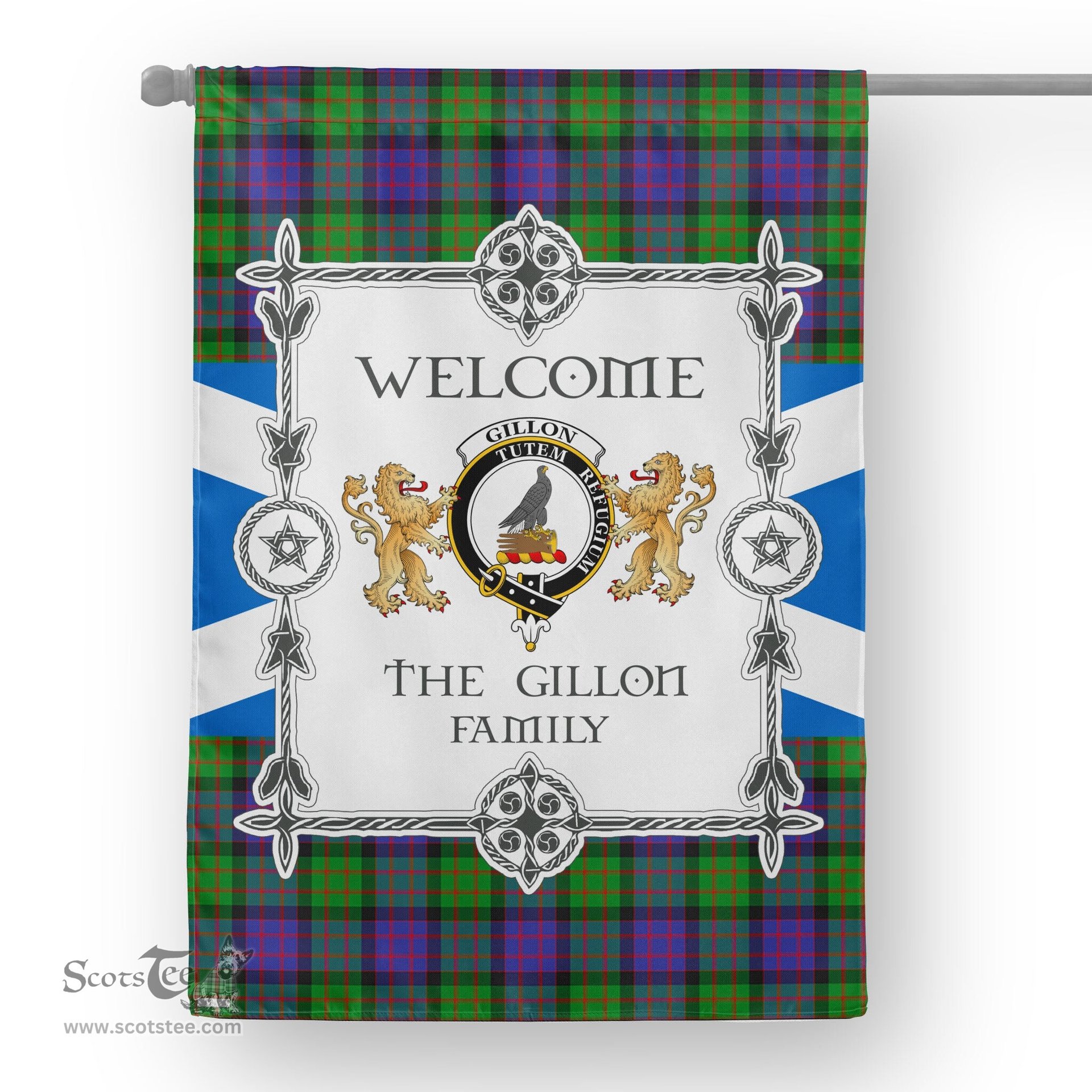 Gillon Tartan Garden Flag - Tartan Flag Clan Badge Scottish Tartan House Flag, tartan garden flag, Tartan Flag, Crest Garden Flag, Garden Flag, Ireland Garden Flag, Family Crest, Custom Flag, Custom Garden Flag, Ireland Custom Flag, clan tartan flags