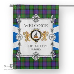 Gillon Tartan Garden Flag - Tartan Flag Clan Badge Scottish Tartan House Flag, tartan garden flag, Tartan Flag, Crest Garden Flag, Garden Flag, Ireland Garden Flag, Family Crest, Custom Flag, Custom Garden Flag, Ireland Custom Flag, clan tartan flags