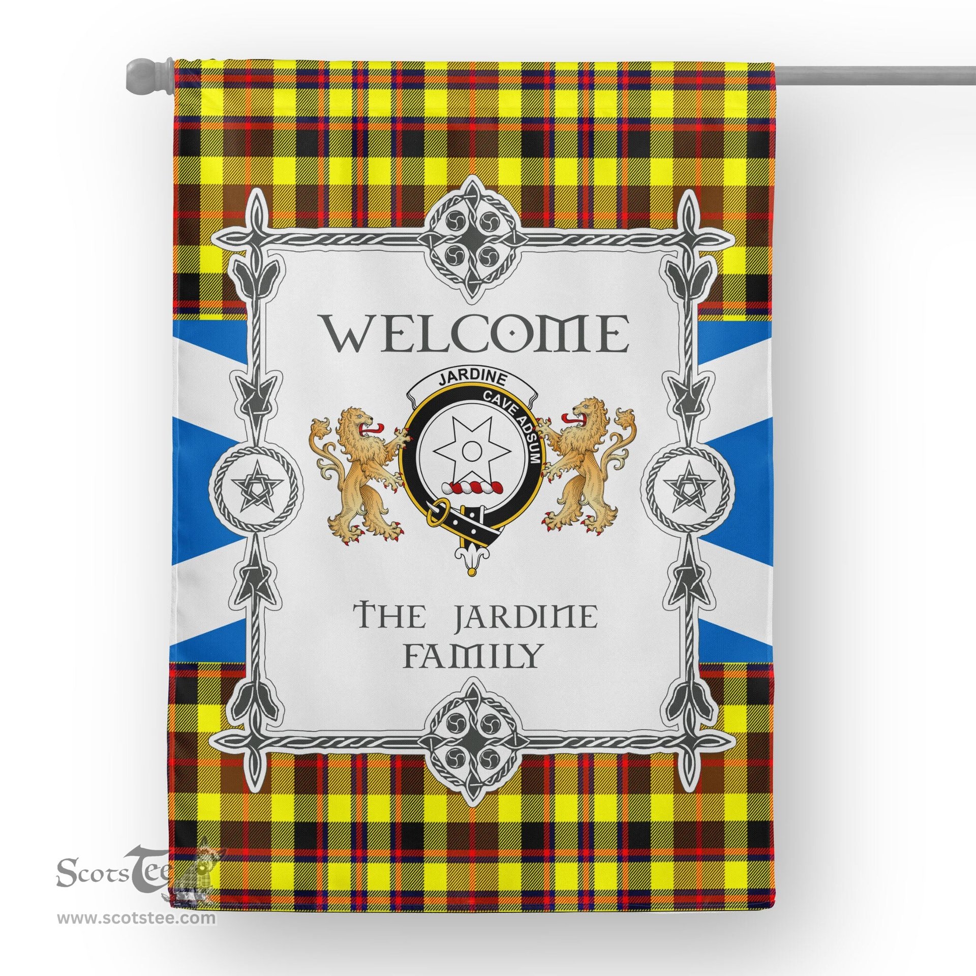 Jardine Yellow Tartan Garden Flag - Tartan Flag Clan Badge Scottish Tartan House Flag, tartan garden flag, Tartan Flag, Crest Garden Flag, Garden Flag, Ireland Garden Flag, Family Crest, Custom Flag, Custom Garden Flag, Ireland Custom Flag, clan tartan flags