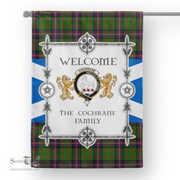 Scotstee Shop Cochrane Tartan Garden Flag - Tartan Flag Clan Badge Scottish Tartan House Flag, tartan garden flag, Tartan Flag, Crest Garden Flag, Garden Flag, Ireland Garden Flag, Family Crest, Custom Flag, Custom Garden Flag, Ireland Custom Flag, clan tartan flags