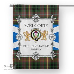 Scotstee Shop Buchanan Hunting Tartan Garden Flag - Tartan Flag Clan Badge Scottish Tartan House Flag, tartan garden flag, Tartan Flag, Crest Garden Flag, Garden Flag, Ireland Garden Flag, Family Crest, Custom Flag, Custom Garden Flag, Ireland Custom Flag, clan tartan flags
