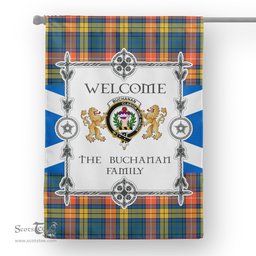 Scotstee Shop Buchanan Ancient Tartan Garden Flag - Tartan Flag Clan Badge Scottish Tartan House Flag, tartan garden flag, Tartan Flag, Crest Garden Flag, Garden Flag, Ireland Garden Flag, Family Crest, Custom Flag, Custom Garden Flag, Ireland Custom Flag, clan tartan flags