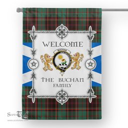 Scotstee Shop Buchan Ancient Tartan Garden Flag - Tartan Flag Clan Badge Scottish Tartan House Flag, tartan garden flag, Tartan Flag, Crest Garden Flag, Garden Flag, Ireland Garden Flag, Family Crest, Custom Flag, Custom Garden Flag, Ireland Custom Flag, clan tartan flags
