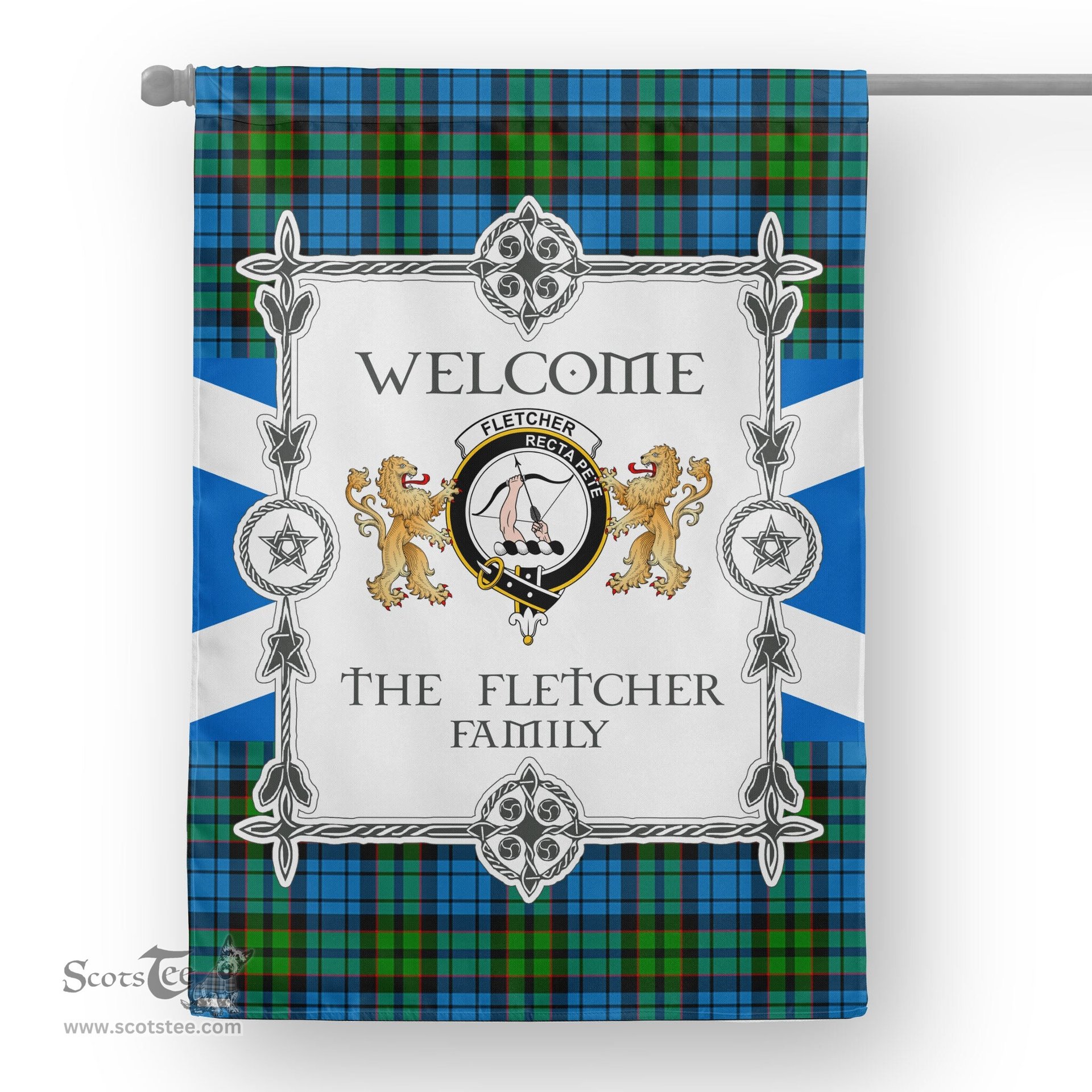 Fletcher Tartan Garden Flag - Tartan Flag Clan Badge Scottish Tartan House Flag, tartan garden flag, Tartan Flag, Crest Garden Flag, Garden Flag, Ireland Garden Flag, Family Crest, Custom Flag, Custom Garden Flag, Ireland Custom Flag, clan tartan flags