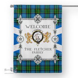 Fletcher Tartan Garden Flag - Tartan Flag Clan Badge Scottish Tartan House Flag, tartan garden flag, Tartan Flag, Crest Garden Flag, Garden Flag, Ireland Garden Flag, Family Crest, Custom Flag, Custom Garden Flag, Ireland Custom Flag, clan tartan flags