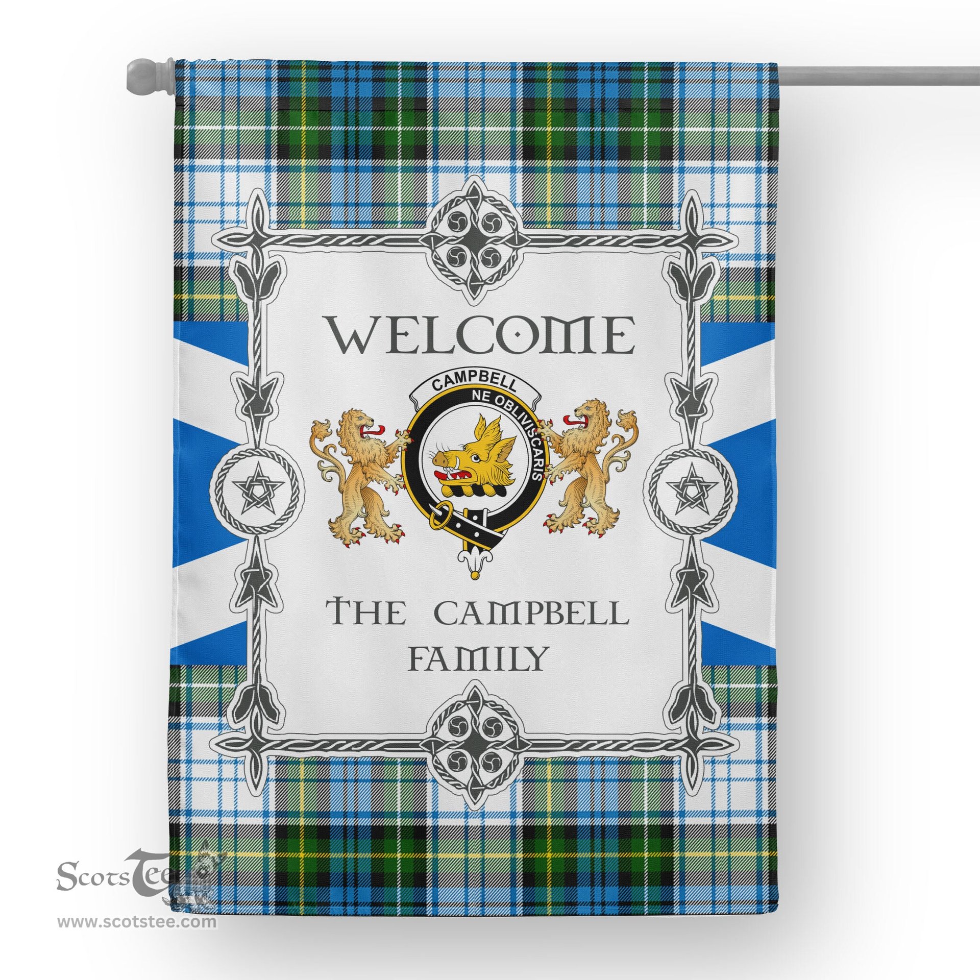 Scotstee Shop Campbell Dress Tartan Garden Flag - Tartan Flag Clan Badge Scottish Tartan House Flag, tartan garden flag, Tartan Flag, Crest Garden Flag, Garden Flag, Ireland Garden Flag, Family Crest, Custom Flag, Custom Garden Flag, Ireland Custom Flag, clan tartan flags