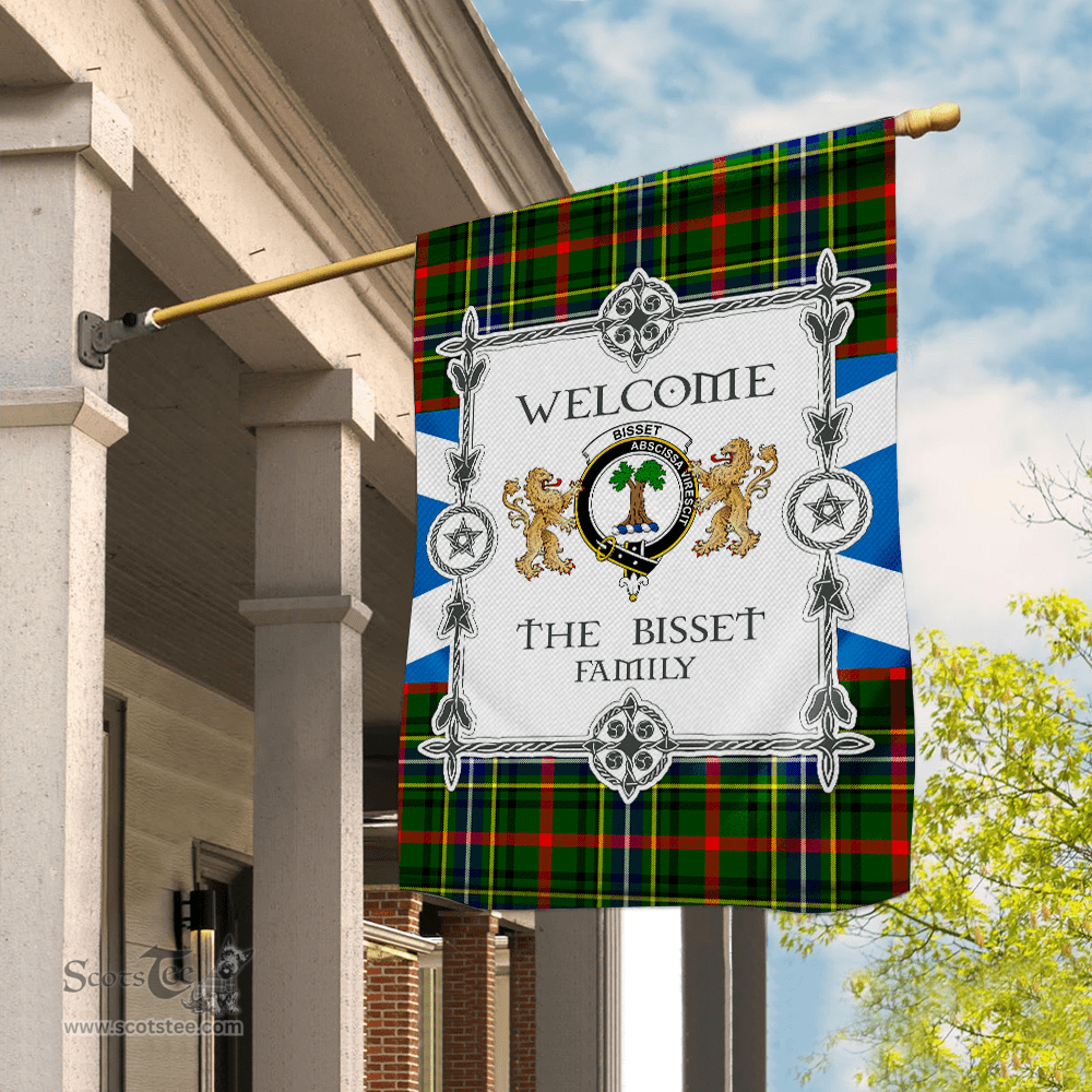 Scotstee Shop Bisset Pattern Tartan Garden Flag - Tartan Flag Clan Badge Scottish Tartan House Flag, tartan garden flag, Tartan Flag, Crest Garden Flag, Garden Flag, Ireland Garden Flag, Family Crest, Custom Flag, Custom Garden Flag, Ireland Custom Flag, clan tartan flags