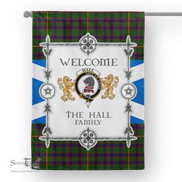 Hall Tartan Garden Flag - Tartan Flag Clan Badge Scottish Tartan House Flag, tartan garden flag, Tartan Flag, Crest Garden Flag, Garden Flag, Ireland Garden Flag, Family Crest, Custom Flag, Custom Garden Flag, Ireland Custom Flag, clan tartan flags