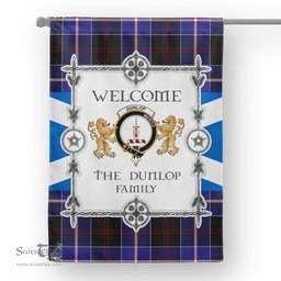Dunlop Modern Tartan Garden Flag - Tartan Flag Clan Badge Scottish Tartan House Flag, tartan garden flag, Tartan Flag, Crest Garden Flag, Garden Flag, Ireland Garden Flag, Family Crest, Custom Flag, Custom Garden Flag, Ireland Custom Flag, clan tartan flags