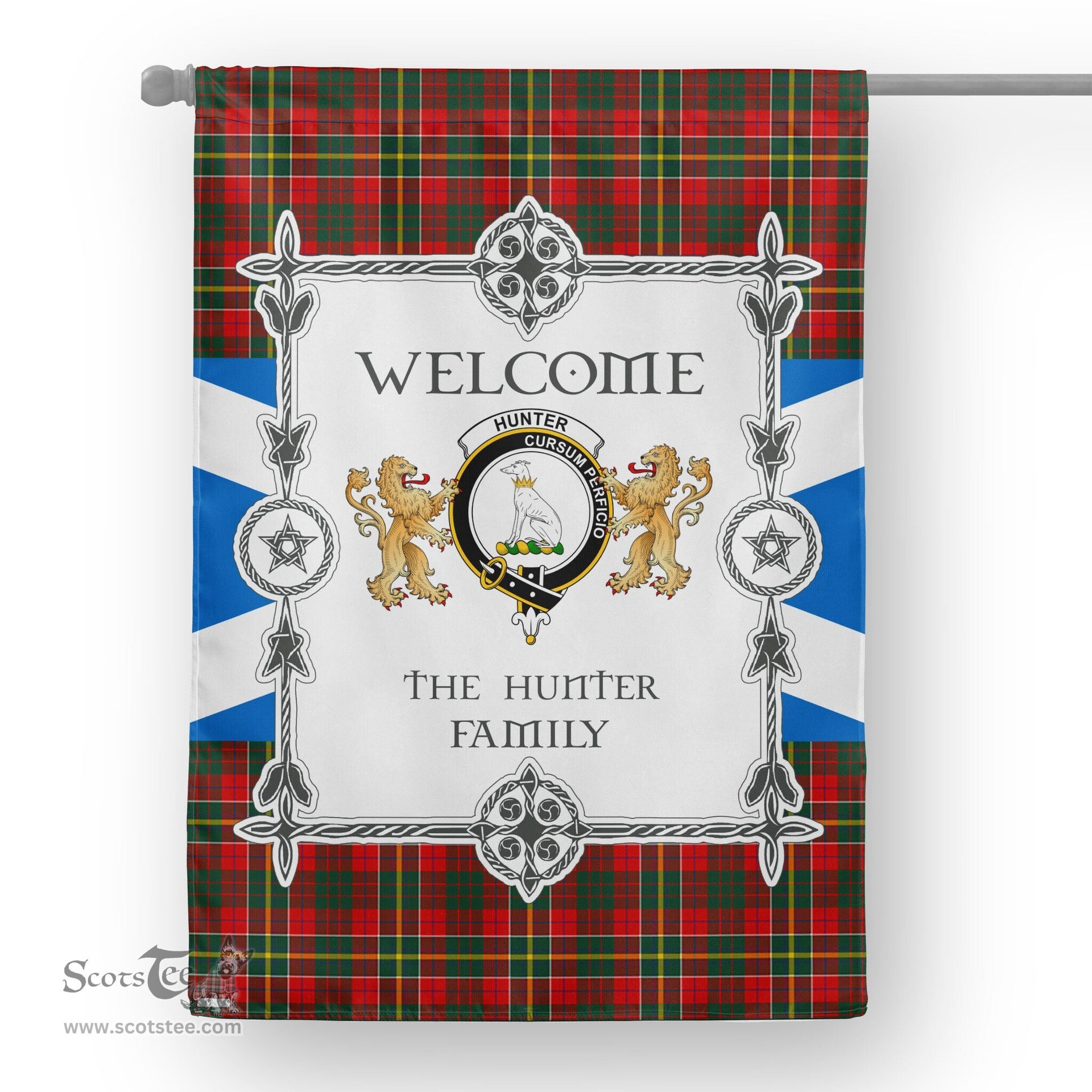 Hunter USA Tartan Garden Flag - Tartan Flag Clan Badge Scottish Tartan House Flag, tartan garden flag, Tartan Flag, Crest Garden Flag, Garden Flag, Ireland Garden Flag, Family Crest, Custom Flag, Custom Garden Flag, Ireland Custom Flag, clan tartan flags
