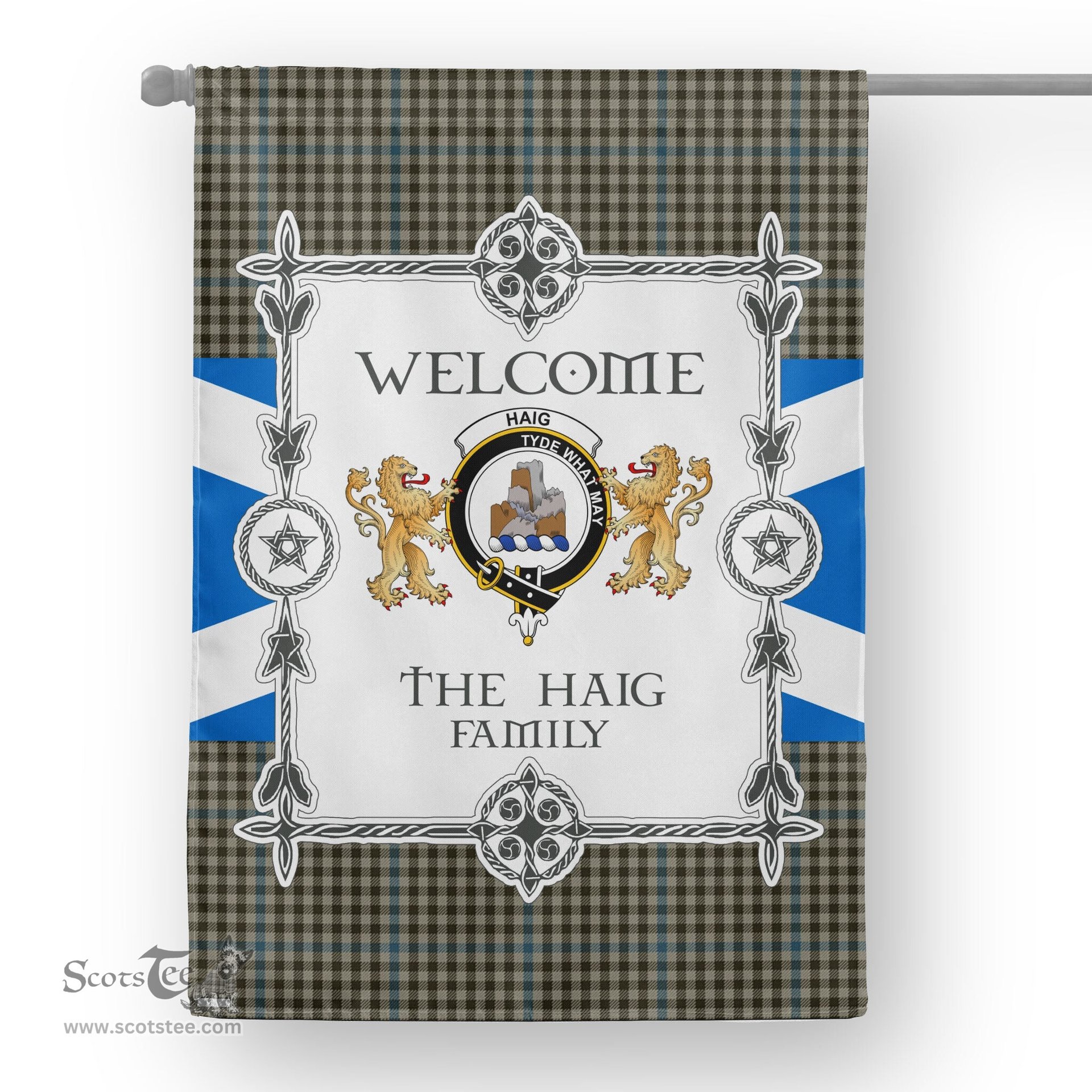Haig Gray Tartan Garden Flag - Tartan Flag Clan Badge Scottish Tartan House Flag, tartan garden flag, Tartan Flag, Crest Garden Flag, Garden Flag, Ireland Garden Flag, Family Crest, Custom Flag, Custom Garden Flag, Ireland Custom Flag, clan tartan flags