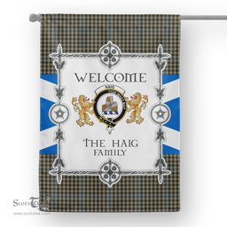 Haig Gray Tartan Garden Flag - Tartan Flag Clan Badge Scottish Tartan House Flag, tartan garden flag, Tartan Flag, Crest Garden Flag, Garden Flag, Ireland Garden Flag, Family Crest, Custom Flag, Custom Garden Flag, Ireland Custom Flag, clan tartan flags