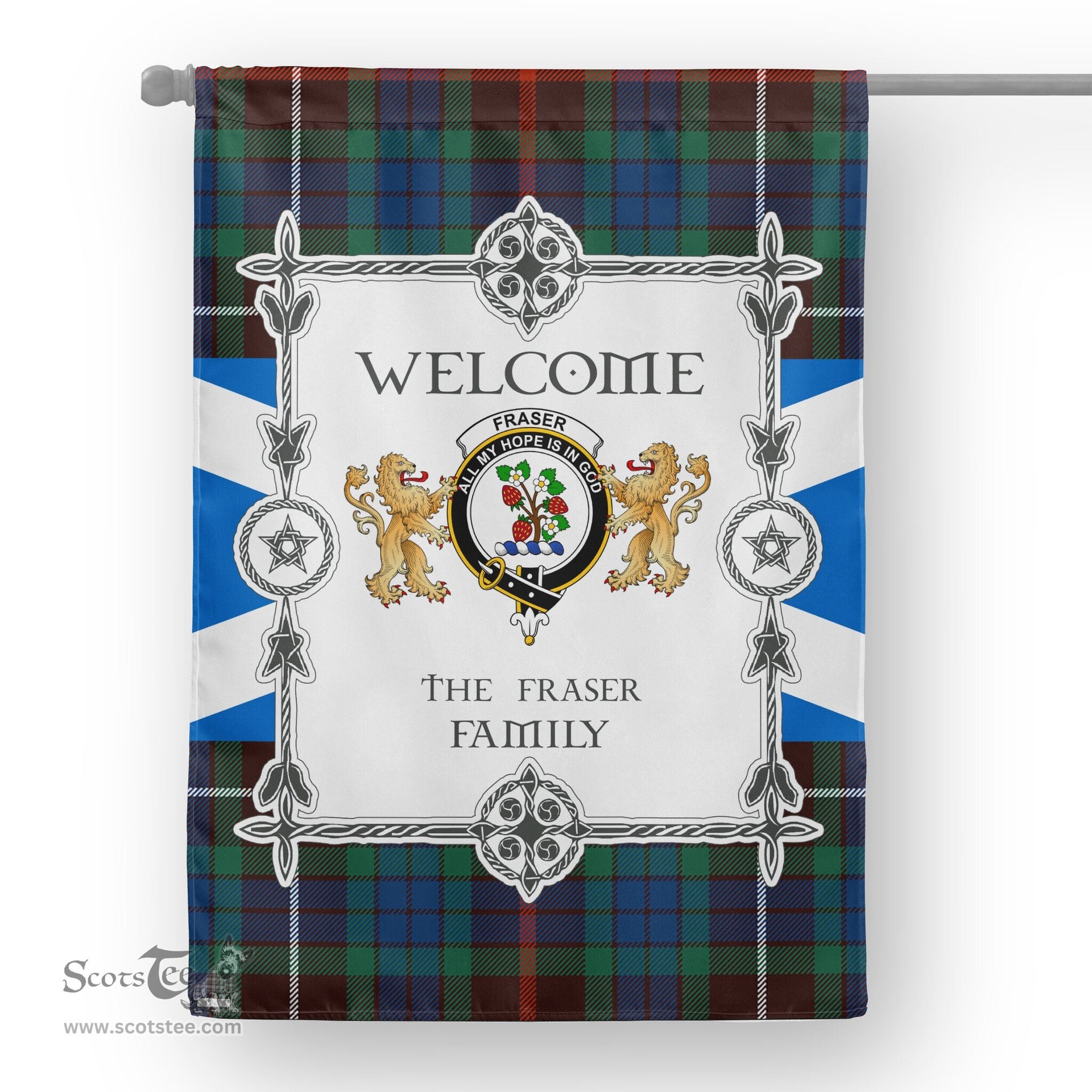 Fraser Hunting Ancient Tartan Garden Flag - Tartan Flag Clan Badge Scottish Tartan House Flag, tartan garden flag, Tartan Flag, Crest Garden Flag, Garden Flag, Ireland Garden Flag, Family Crest, Custom Flag, Custom Garden Flag, Ireland Custom Flag, clan tartan flags