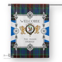 Fraser Hunting Ancient Tartan Garden Flag - Tartan Flag Clan Badge Scottish Tartan House Flag, tartan garden flag, Tartan Flag, Crest Garden Flag, Garden Flag, Ireland Garden Flag, Family Crest, Custom Flag, Custom Garden Flag, Ireland Custom Flag, clan tartan flags