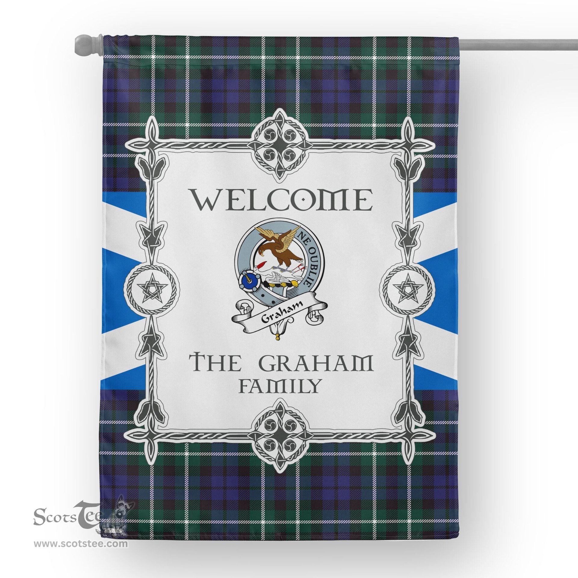 Scotstee Shop Graham Of Montrose Modern Tartan Garden Flag - Tartan Flag Clan Badge Scottish Tartan House Flag, tartan garden flag, Tartan Flag, Crest Garden Flag, Garden Flag, Ireland Garden Flag, Family Crest, Custom Flag, Custom Garden Flag, Ireland Custom Flag, clan tartan flags