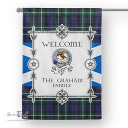 Scotstee Shop Graham Of Montrose Modern Tartan Garden Flag - Tartan Flag Clan Badge Scottish Tartan House Flag, tartan garden flag, Tartan Flag, Crest Garden Flag, Garden Flag, Ireland Garden Flag, Family Crest, Custom Flag, Custom Garden Flag, Ireland Custom Flag, clan tartan flags