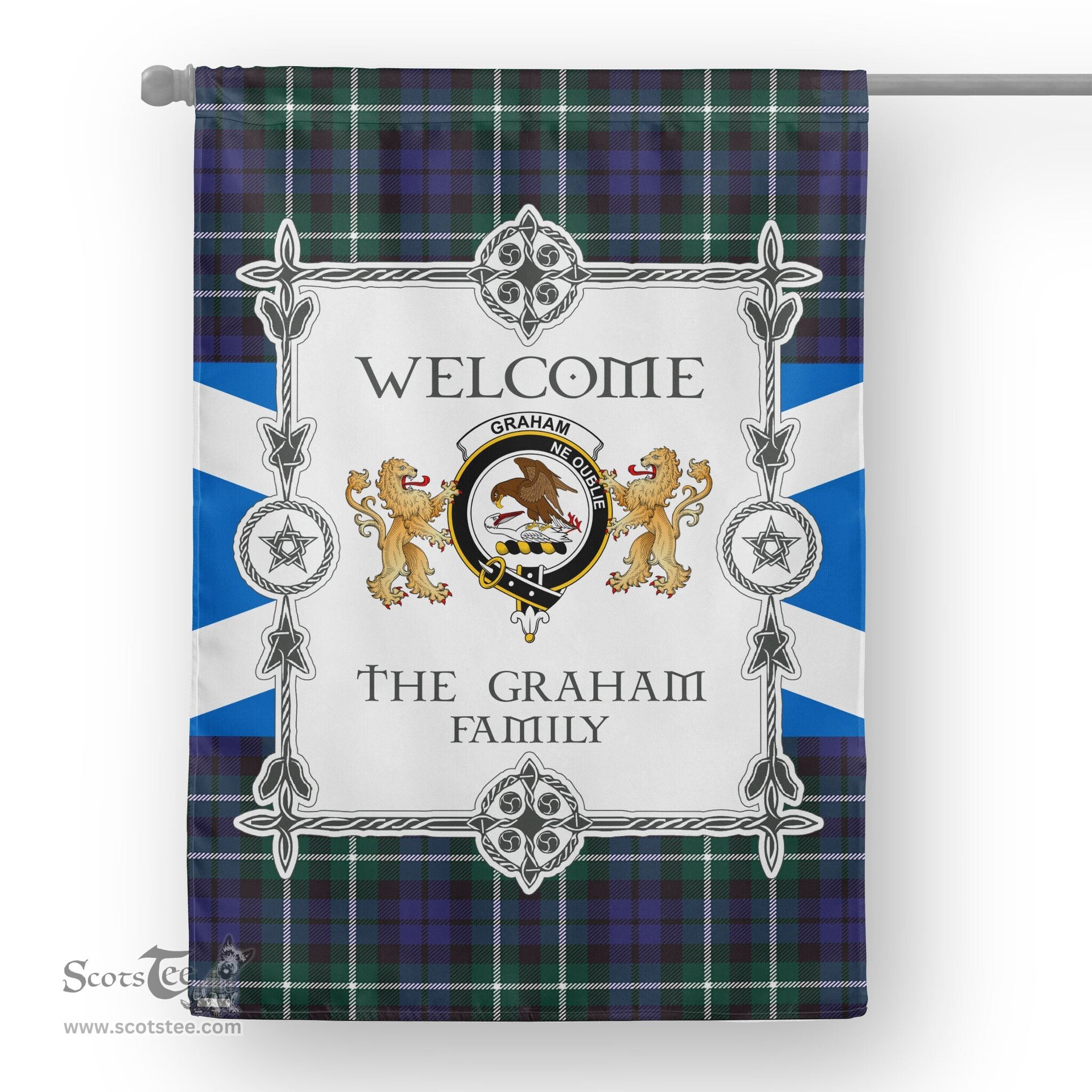 Graham Of Montrose Modern Tartan Garden Flag - Tartan Flag Clan Badge Scottish Tartan House Flag, tartan garden flag, Tartan Flag, Crest Garden Flag, Garden Flag, Ireland Garden Flag, Family Crest, Custom Flag, Custom Garden Flag, Ireland Custom Flag, clan tartan flags