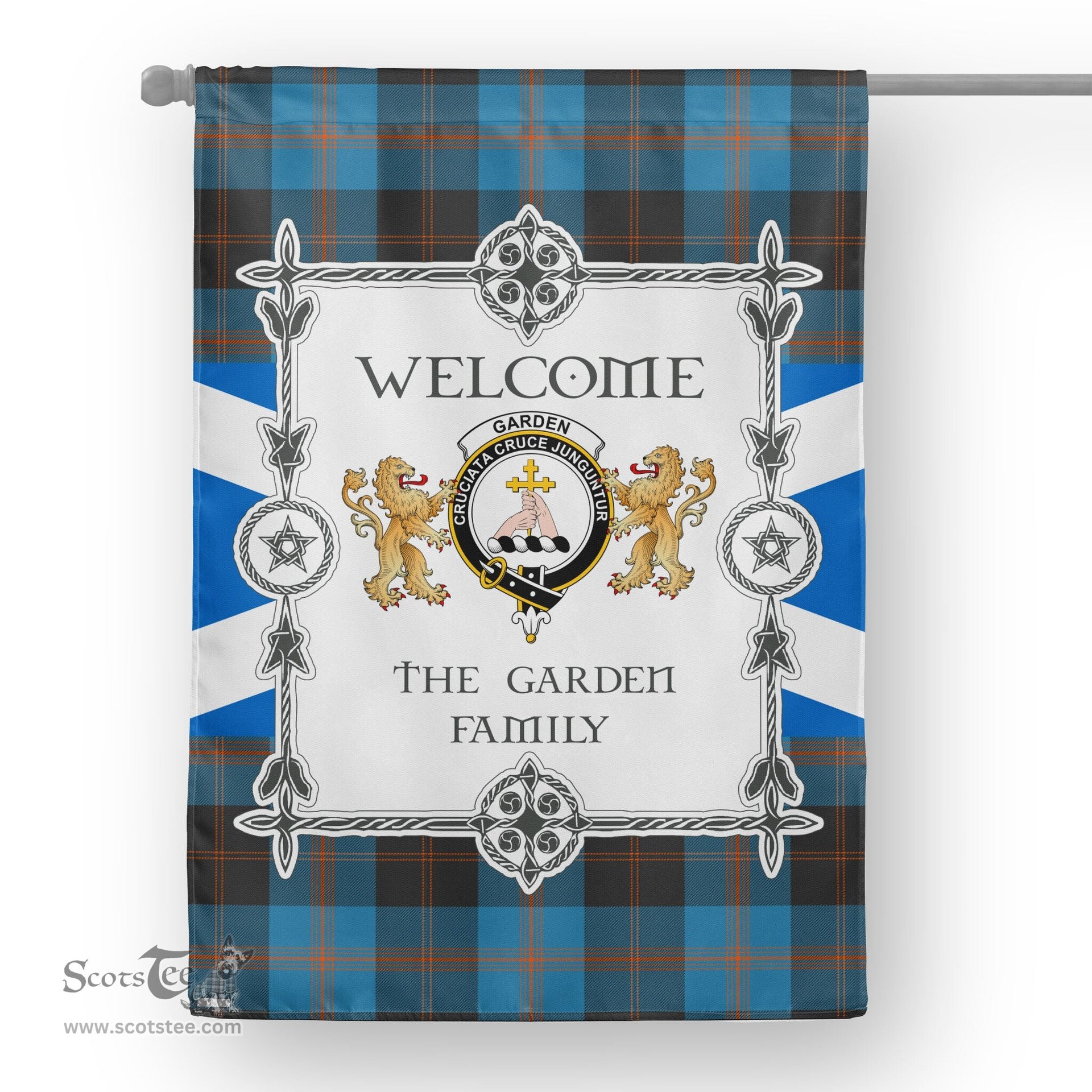 Scotstee Shop Clan Garden Tartan Garden Flag - Tartan Flag Clan Badge Scottish Tartan House Flag, tartan garden flag, Tartan Flag, Crest Garden Flag, Garden Flag, Ireland Garden Flag, Family Crest, Custom Flag, Custom Garden Flag, Ireland Custom Flag, clan tartan flags